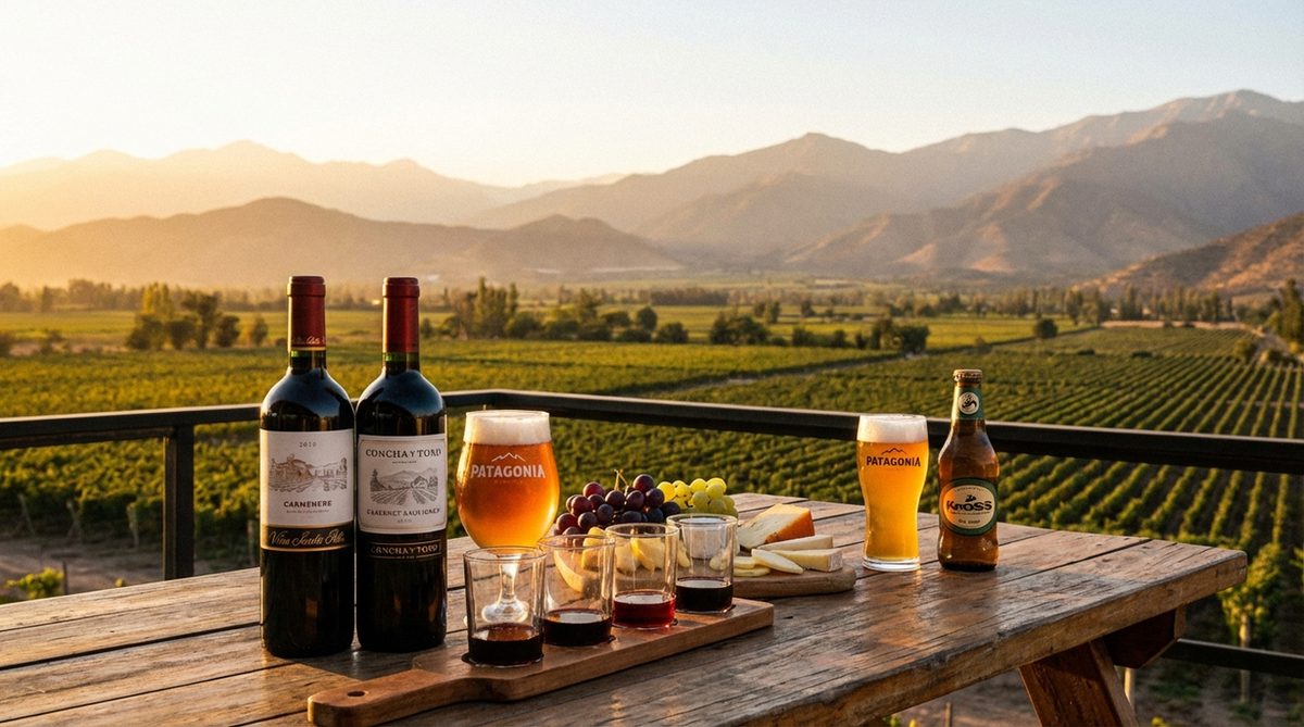 Vinos chilenos y cervezas artesanales: Guía de sabores